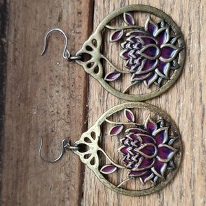 Lotus earrings